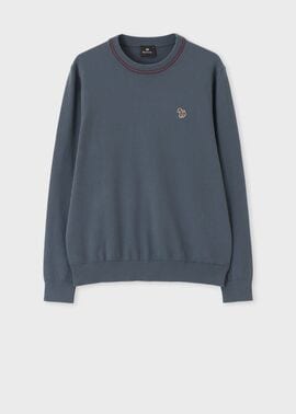 "Sports Stripe Zebra" クルーネックニット