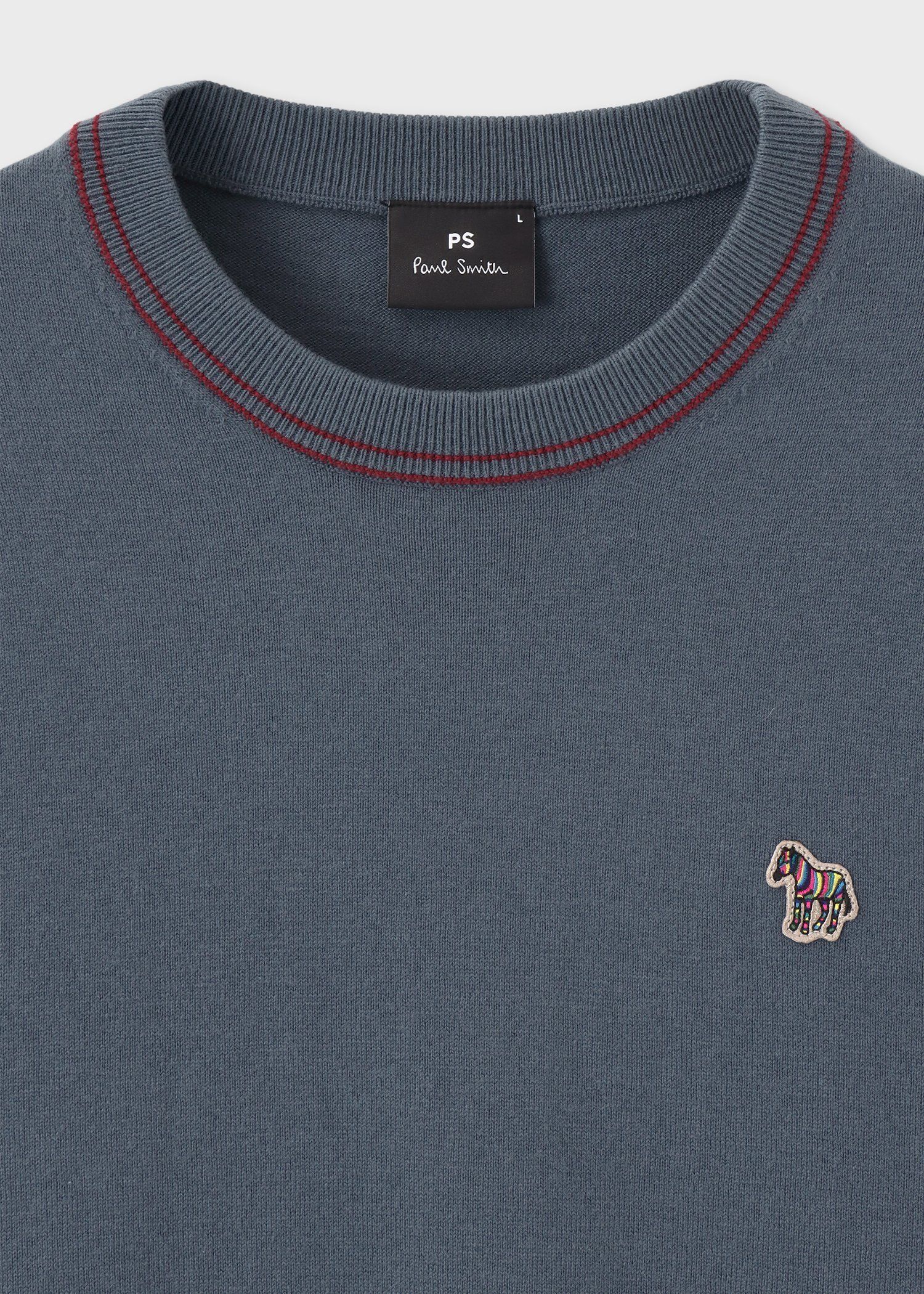 "Sports Stripe Zebra" クルーネックニット