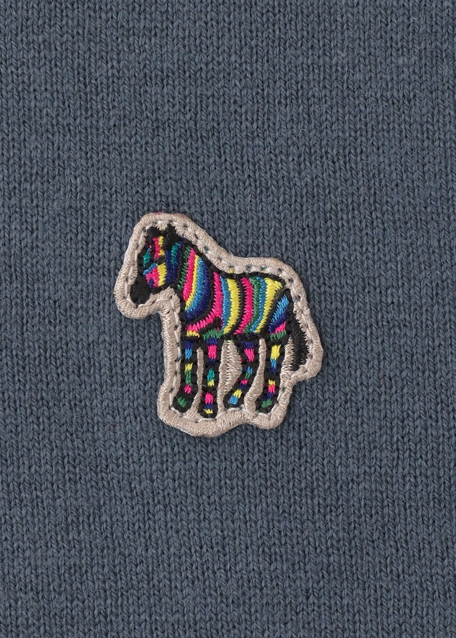 "Sports Stripe Zebra" クルーネックニット