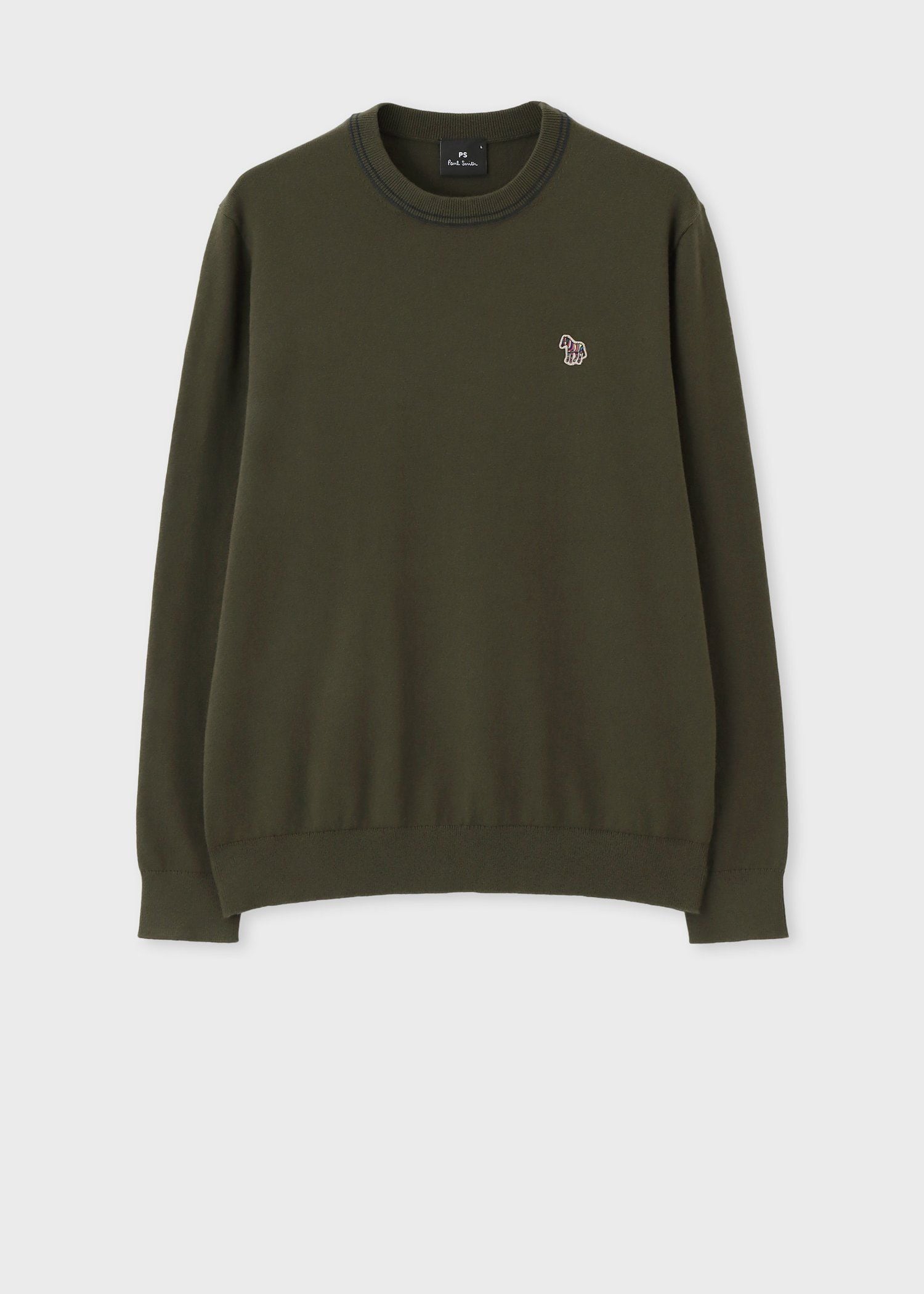 "Sports Stripe Zebra" クルーネックニット