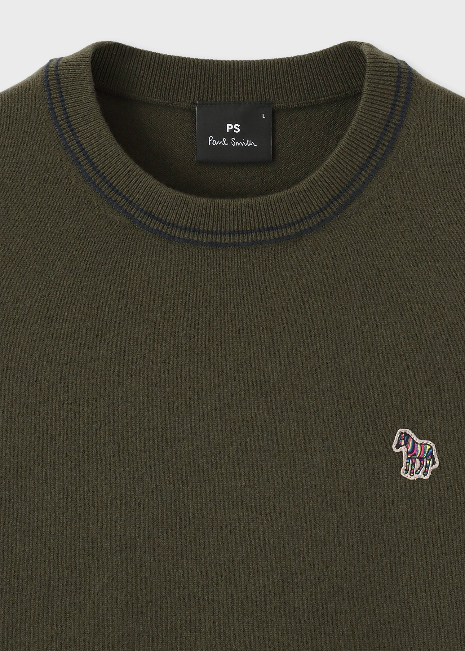 "Sports Stripe Zebra" クルーネックニット