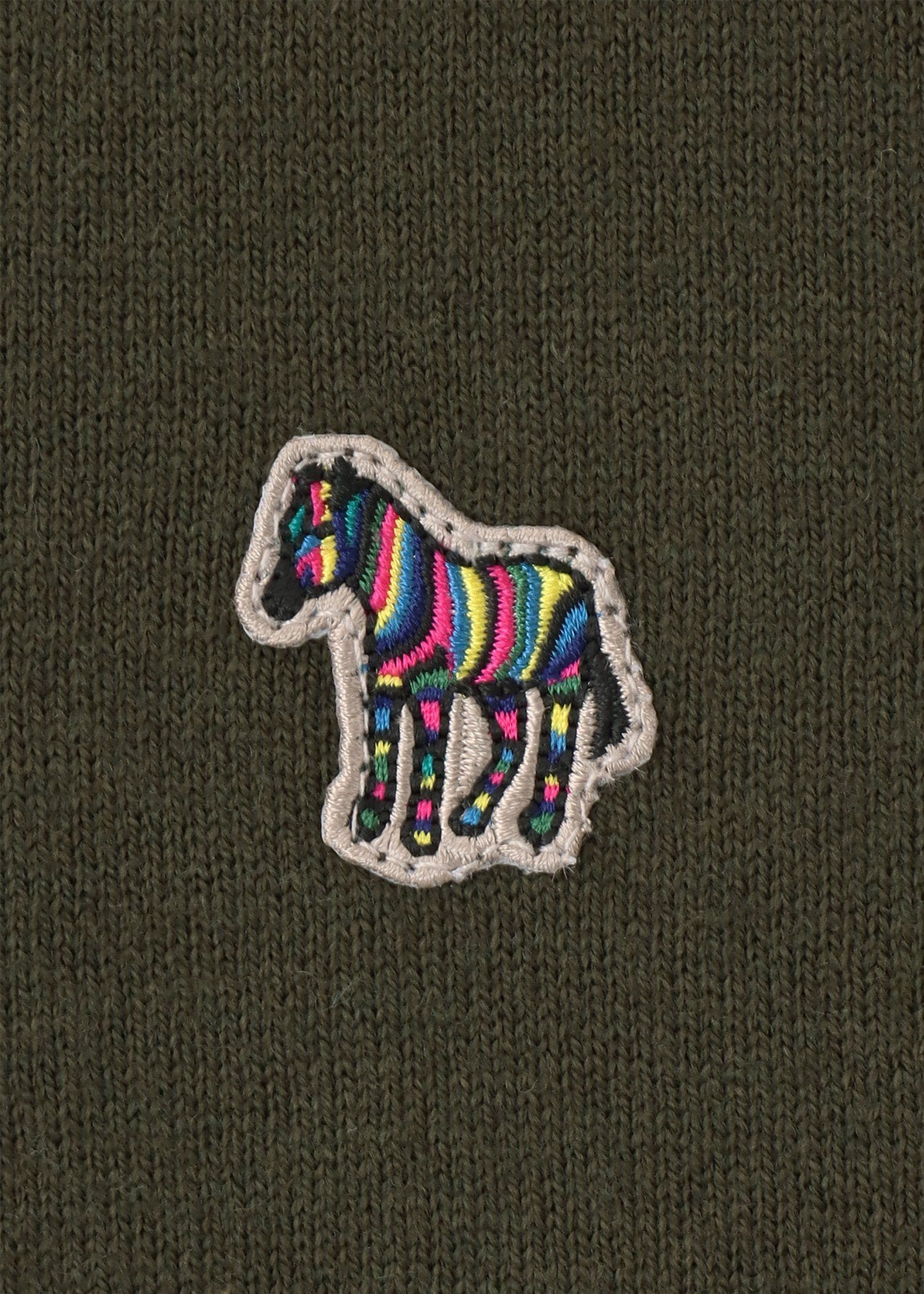 "Sports Stripe Zebra" クルーネックニット