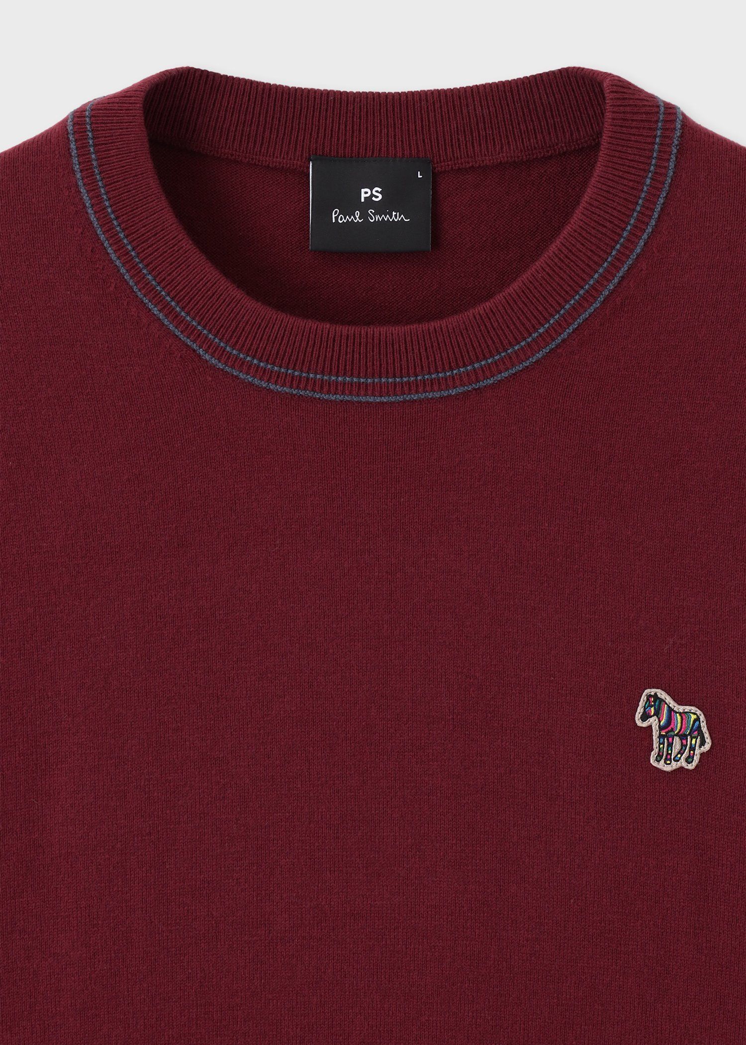 "Sports Stripe Zebra" クルーネックニット