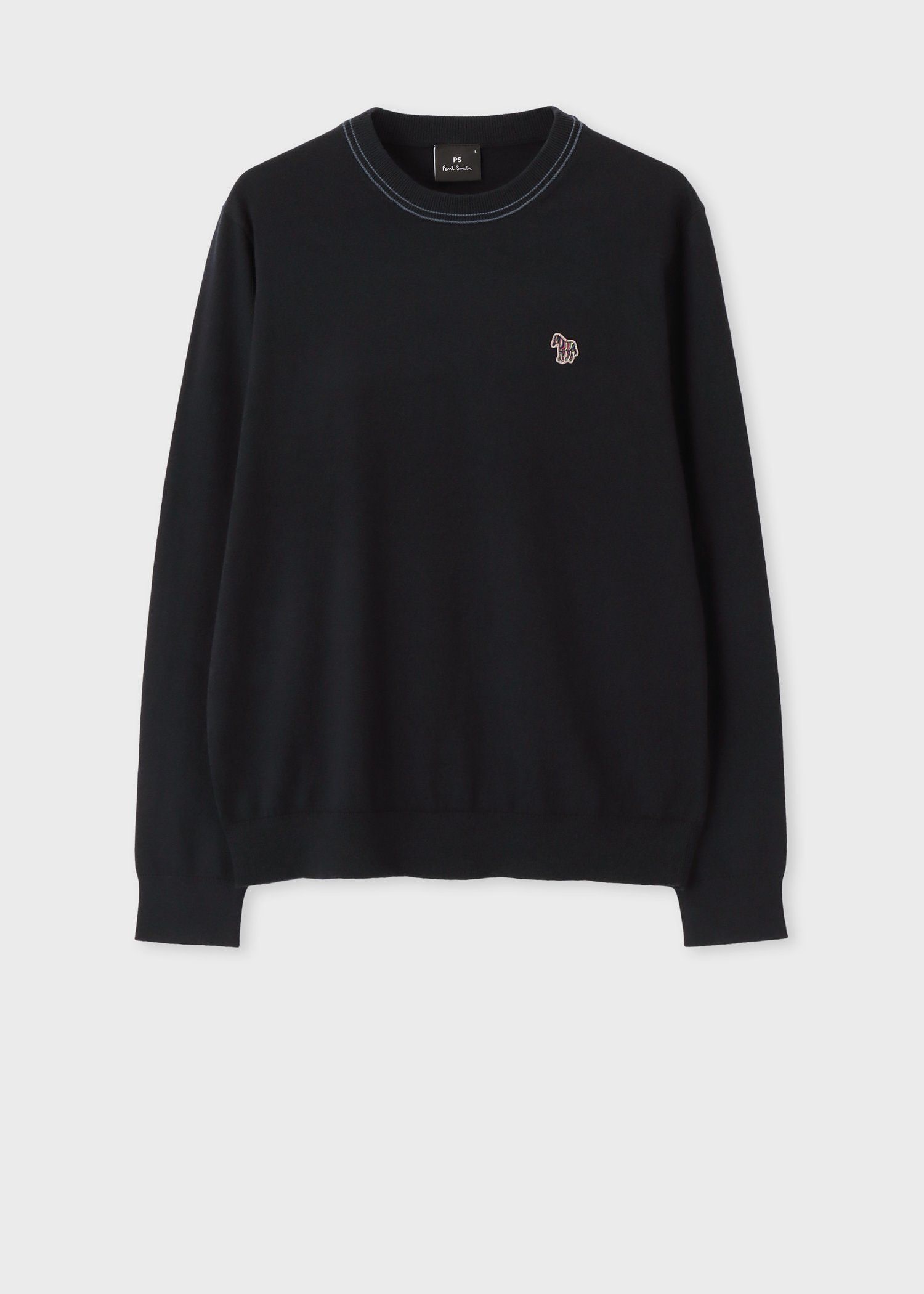 "Sports Stripe Zebra" クルーネックニット