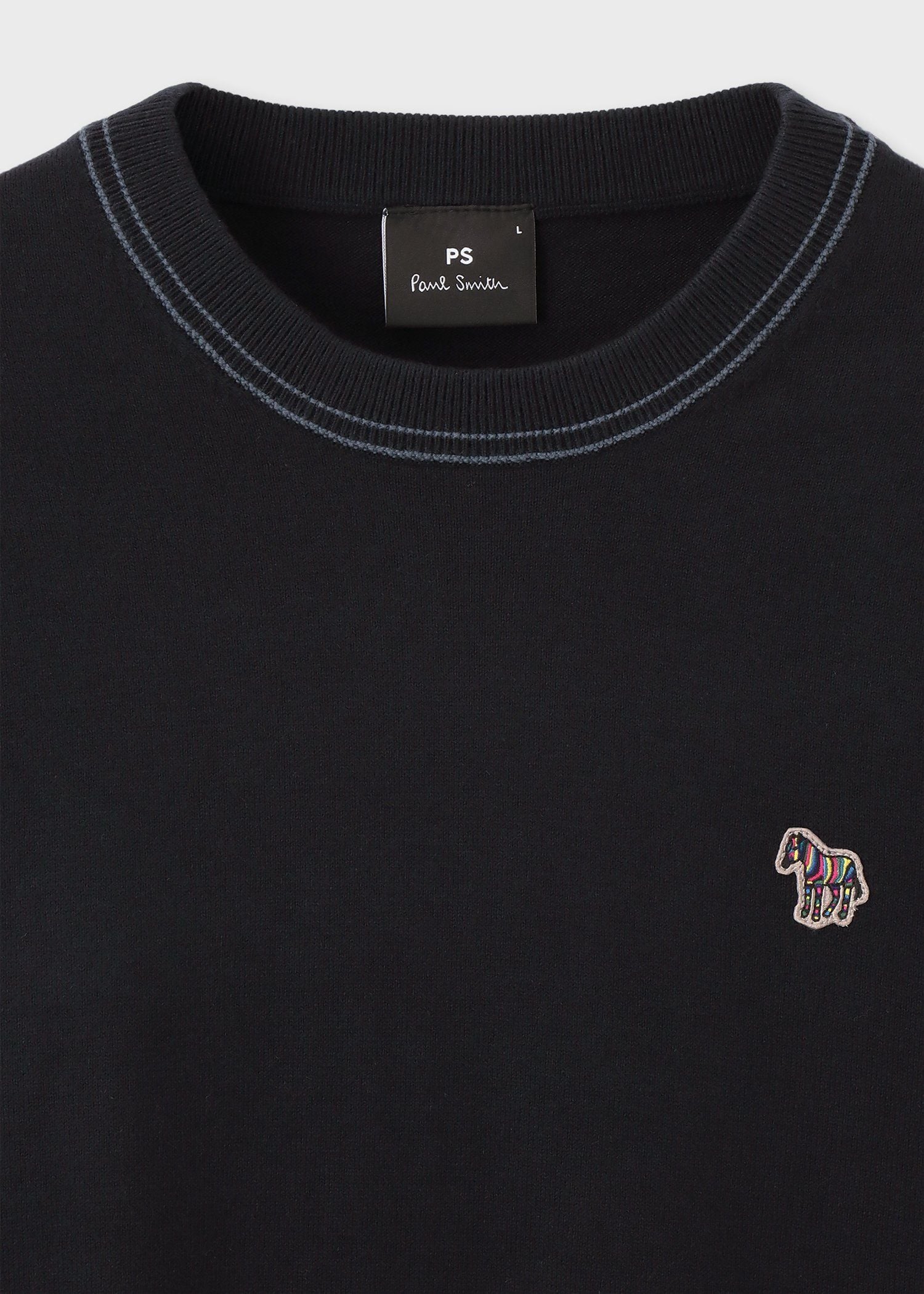 "Sports Stripe Zebra" クルーネックニット