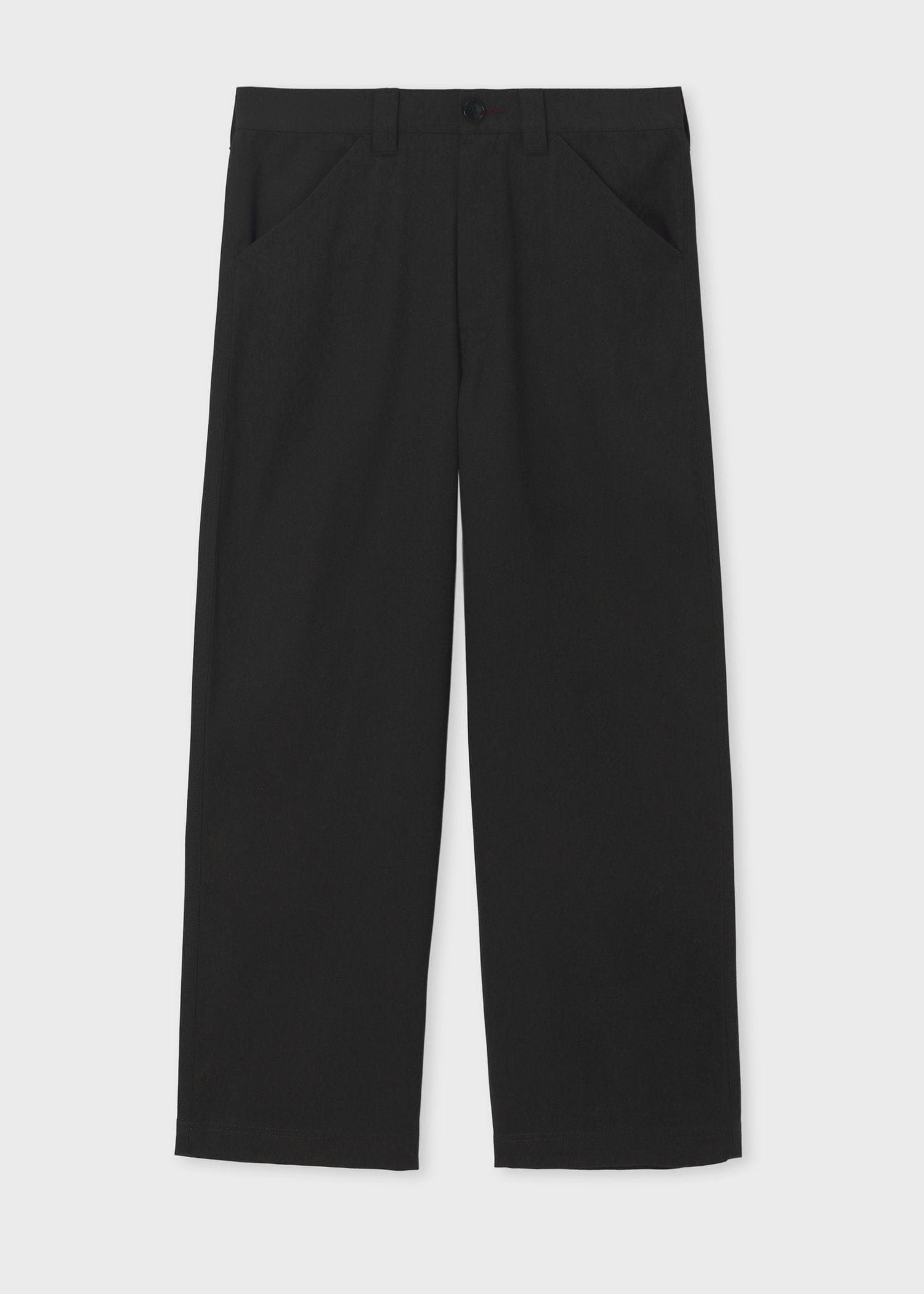 ハイツイストコットン ワイドストレートパンツ（ブラウン） ｜ポール