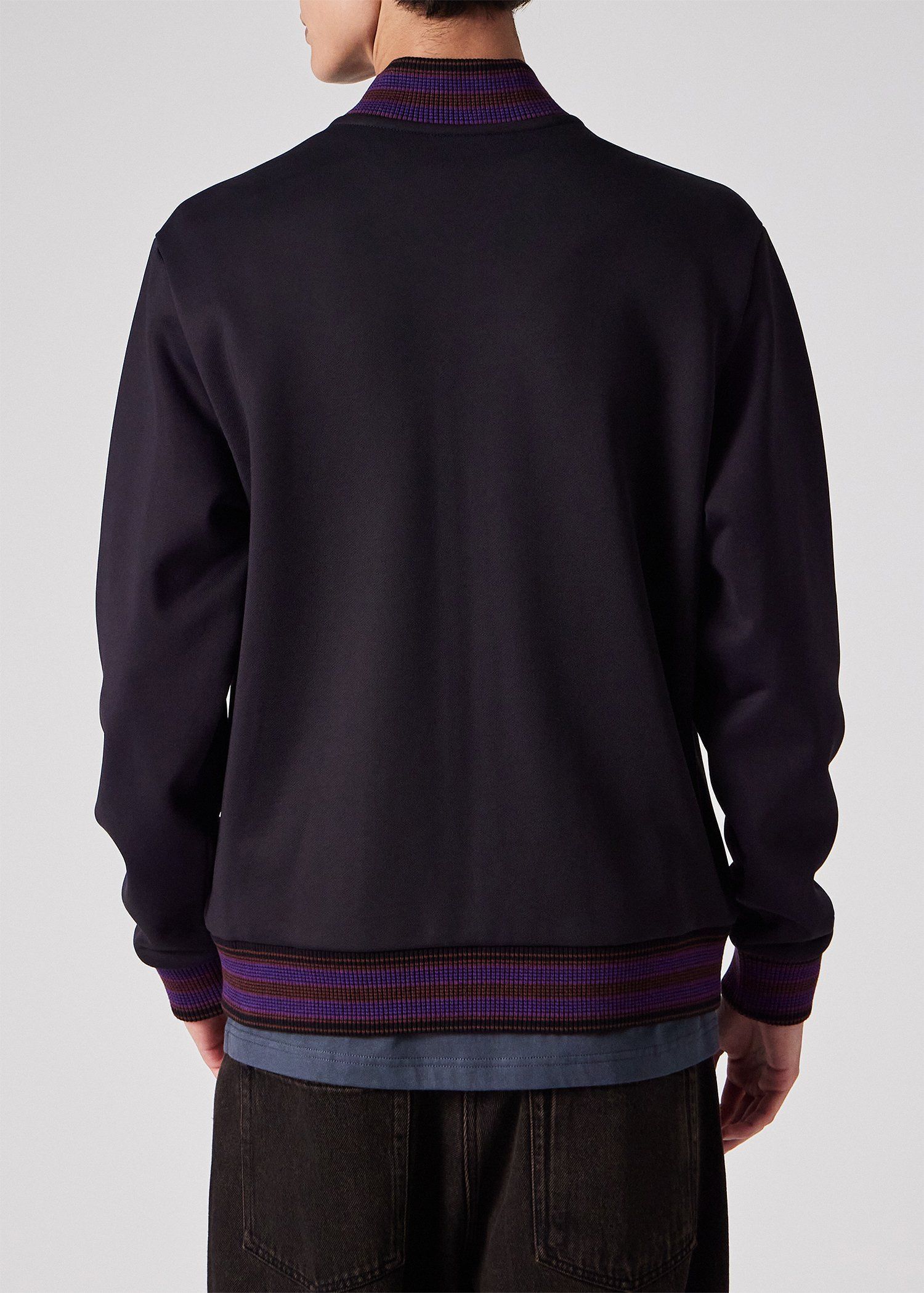 ストライプリブ トラックジャケット