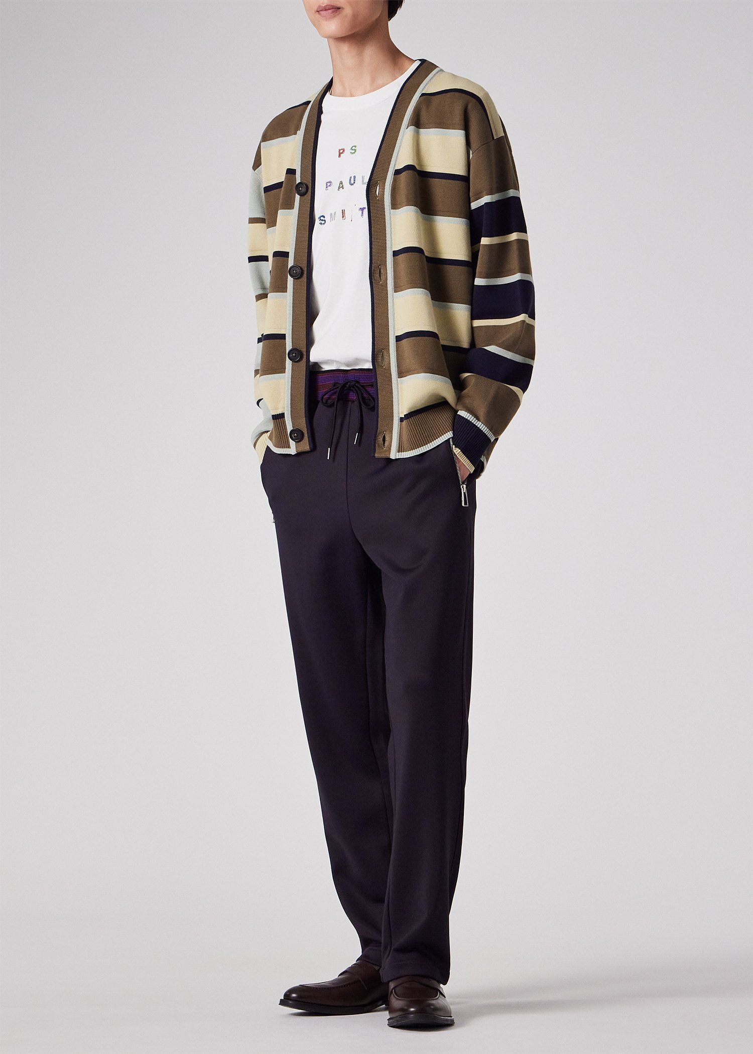 カラーミックスボーダー カーディガン