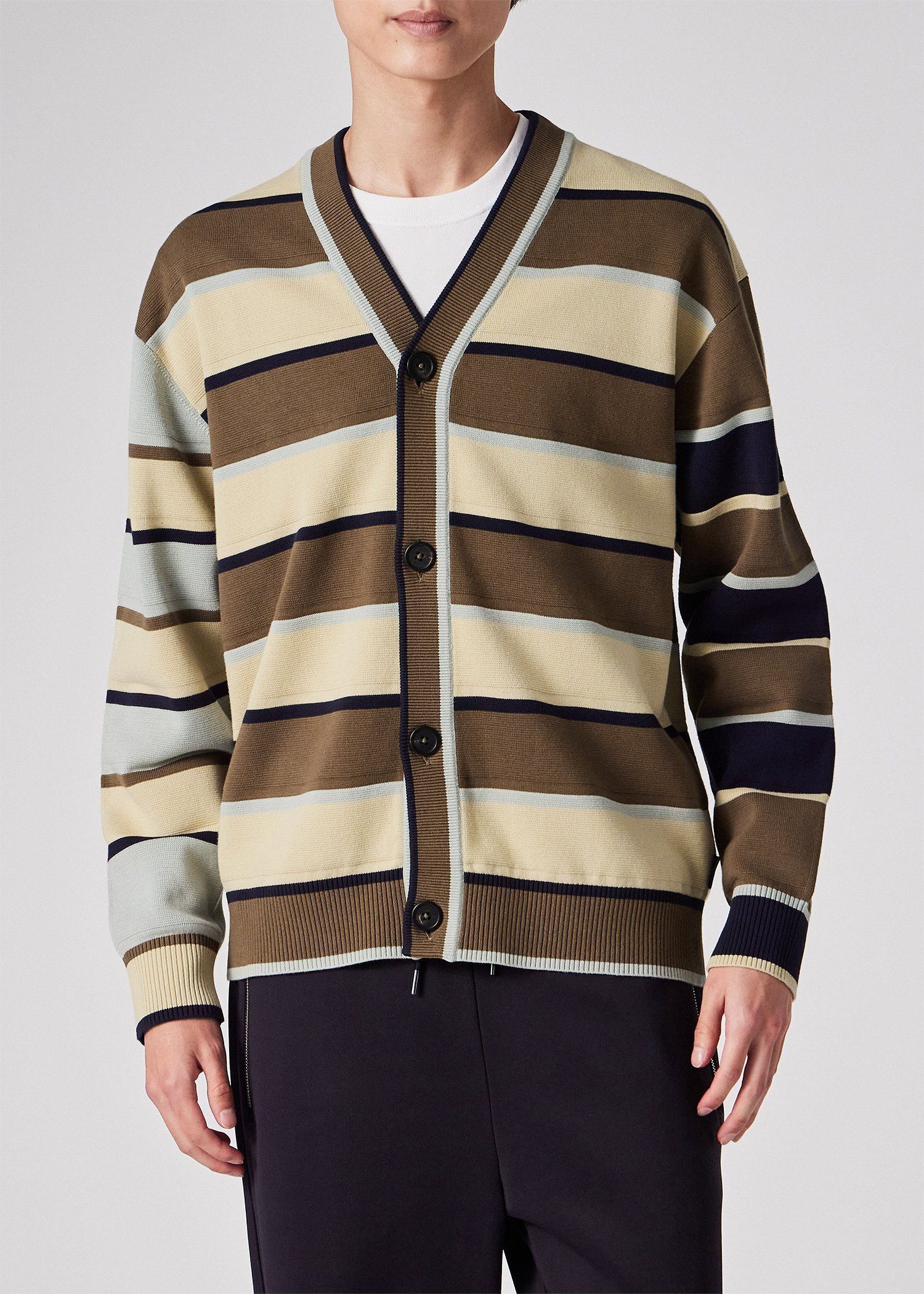 カラーミックスボーダー カーディガン