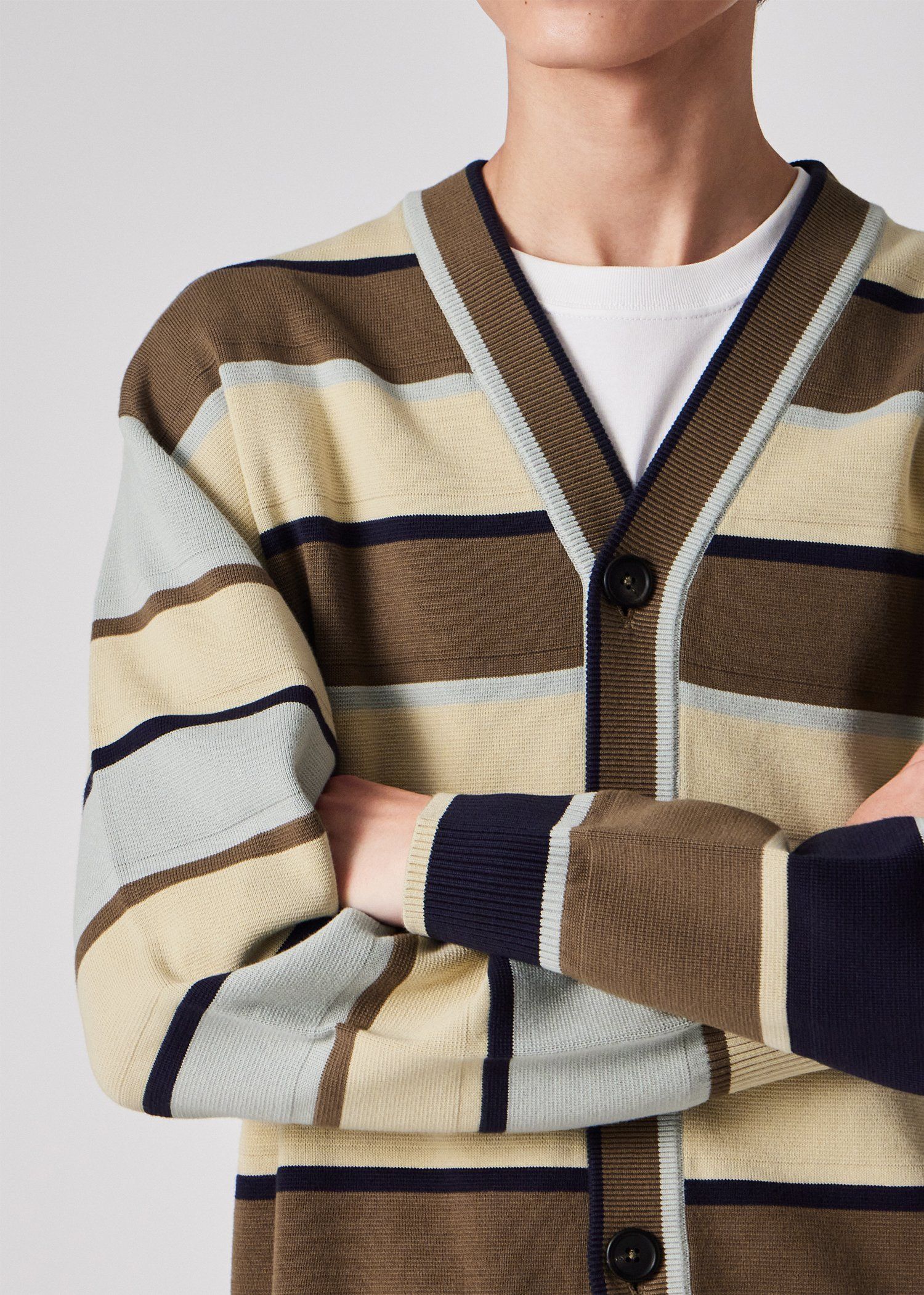 カラーミックスボーダー カーディガン