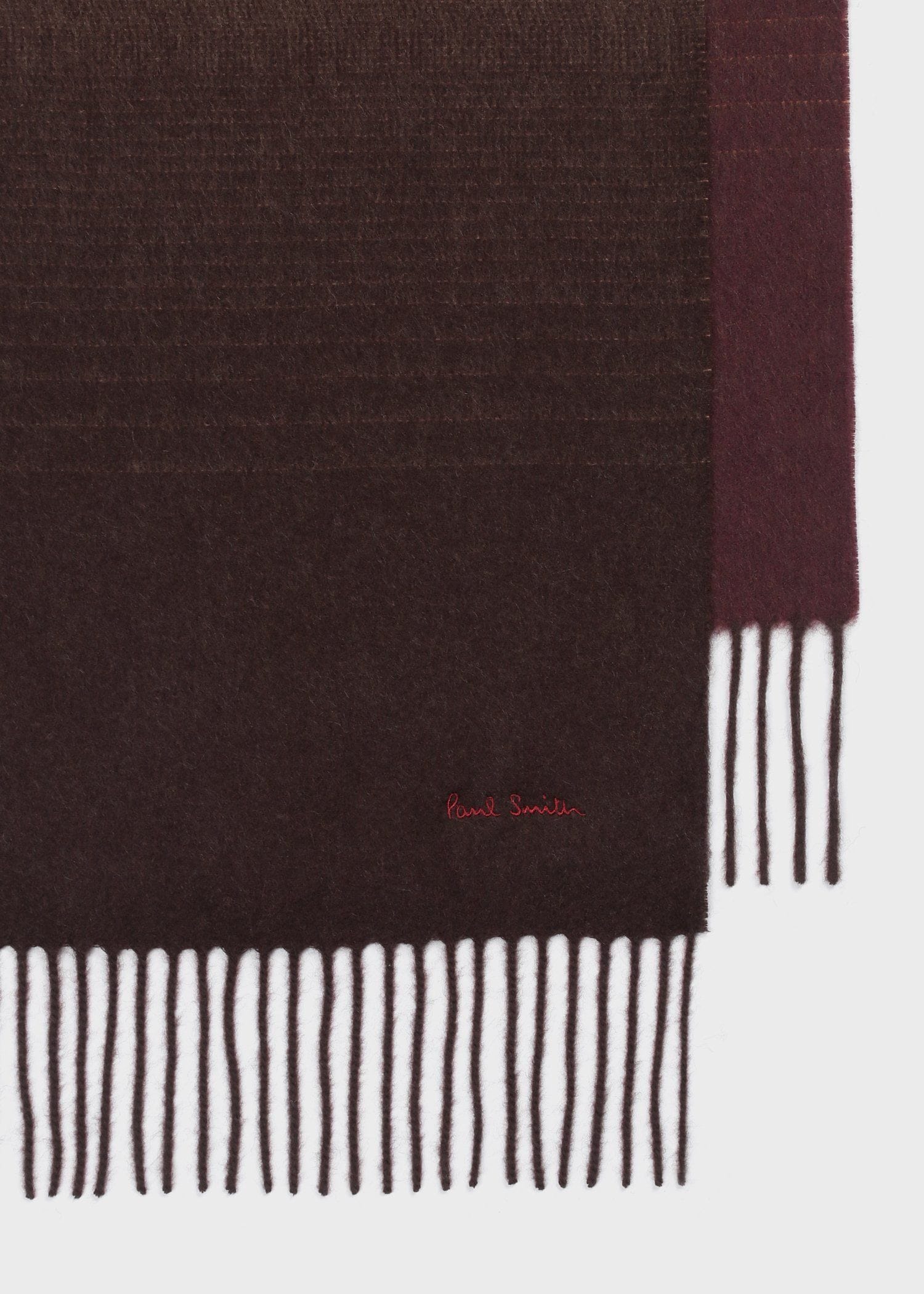 グラデーション カシミヤマフラー（ダークブラウン） ｜ポール・スミス