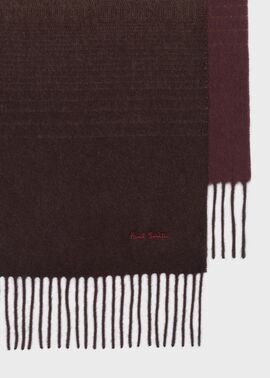 グラデーション カシミヤマフラー（ダークブラウン） ｜ポール・スミス