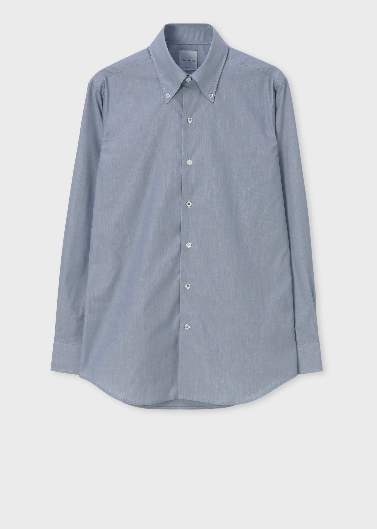 ヘアラインストライプ ボタンダウン ドレスシャツ（ネイビー