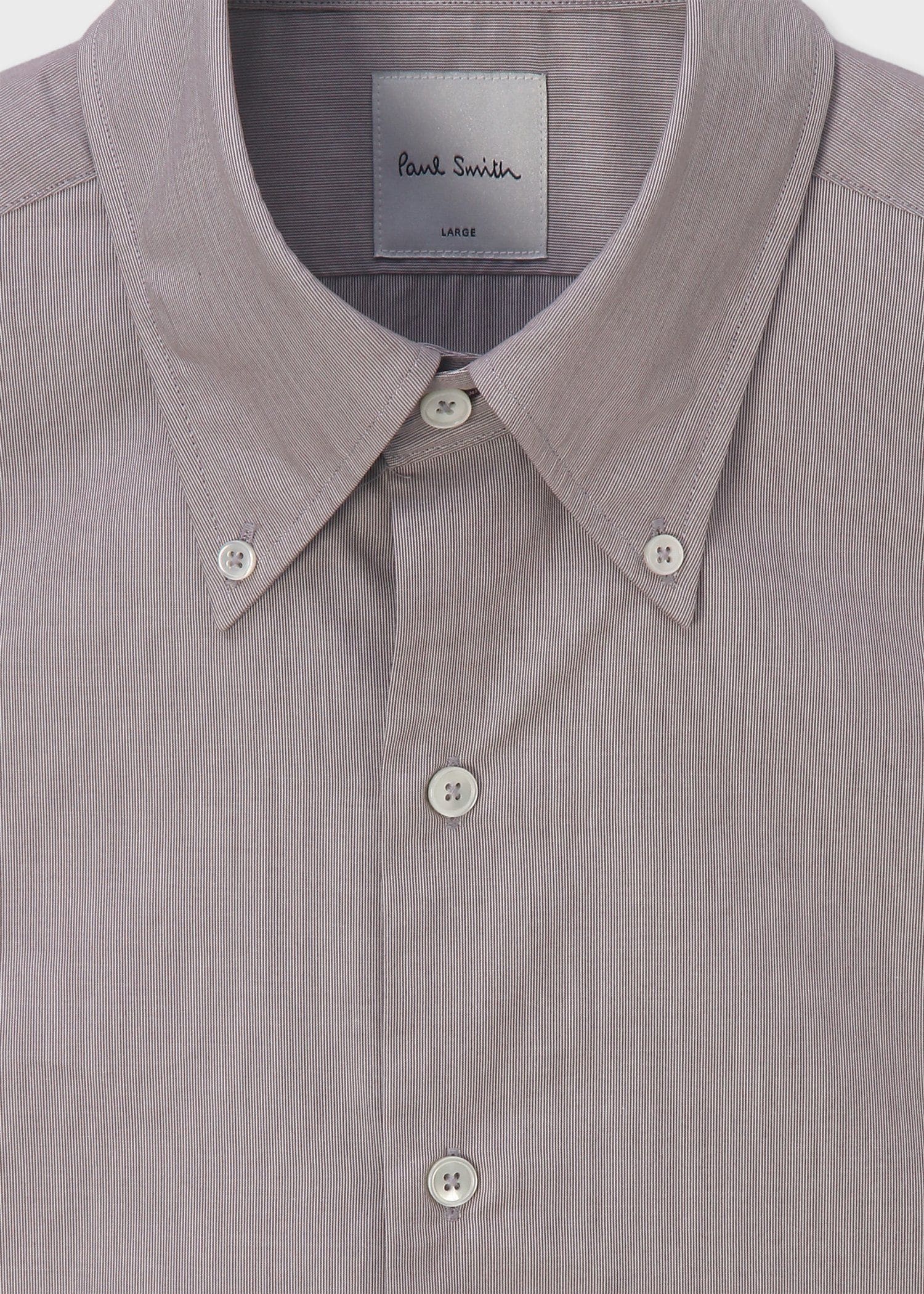 ヘアラインストライプ ボタンダウン ドレスシャツ