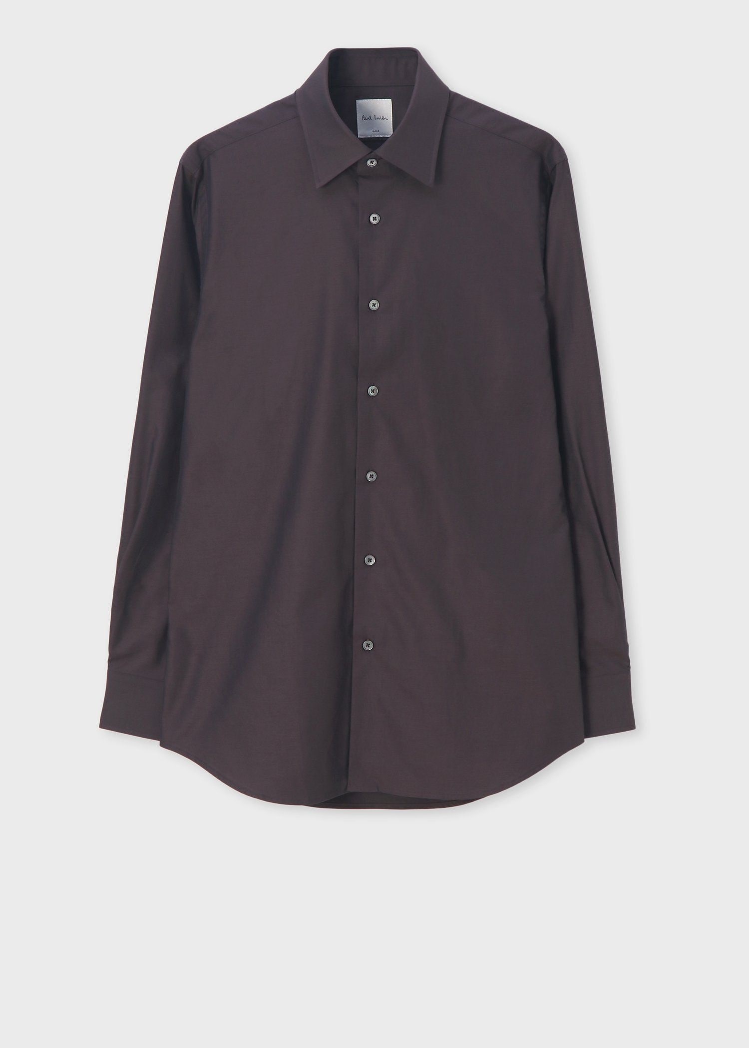 グロッシーツイル ドレスシャツ（ダークブラウン） ｜ポール・スミス
