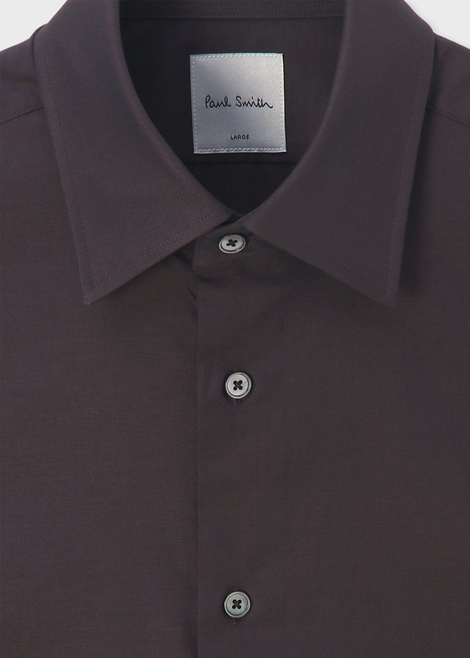 グロッシーツイル ドレスシャツ（ダークブラウン） ｜ポール・スミス