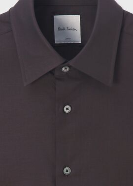 グロッシーツイル ドレスシャツ（ダークブラウン） ｜ポール・スミス