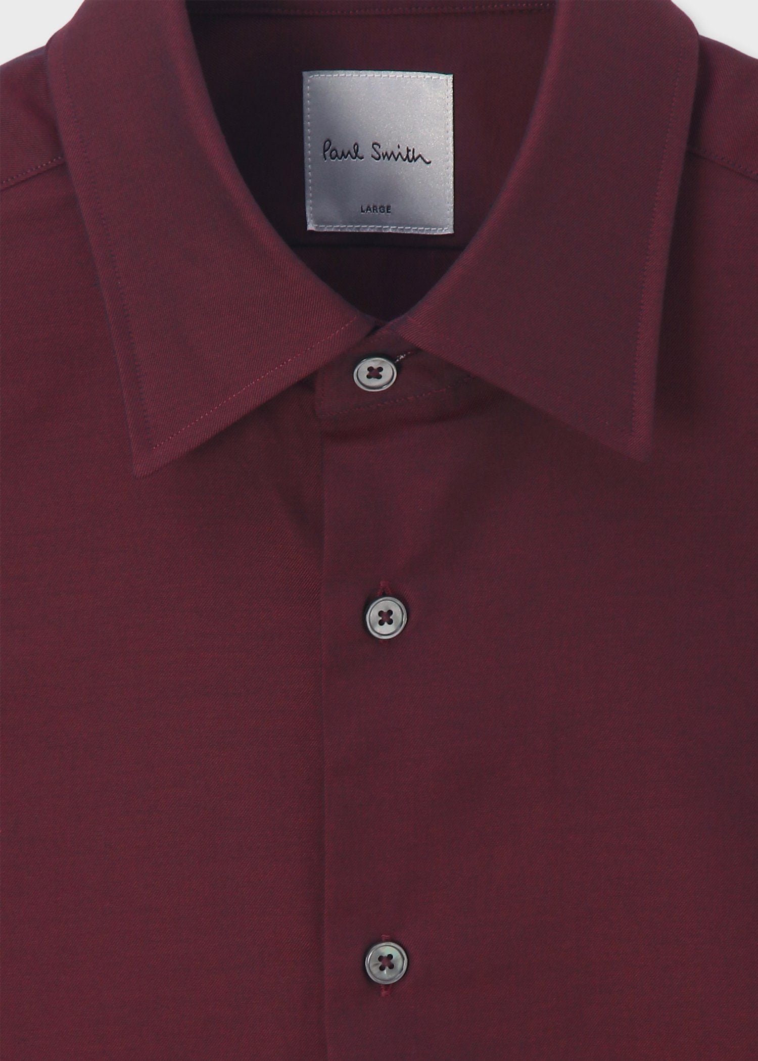 グロッシーツイル ドレスシャツ（ダークレッド） ｜ポール・スミス
