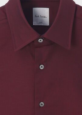 グロッシーツイル ドレスシャツ（ダークレッド） ｜ポール・スミス