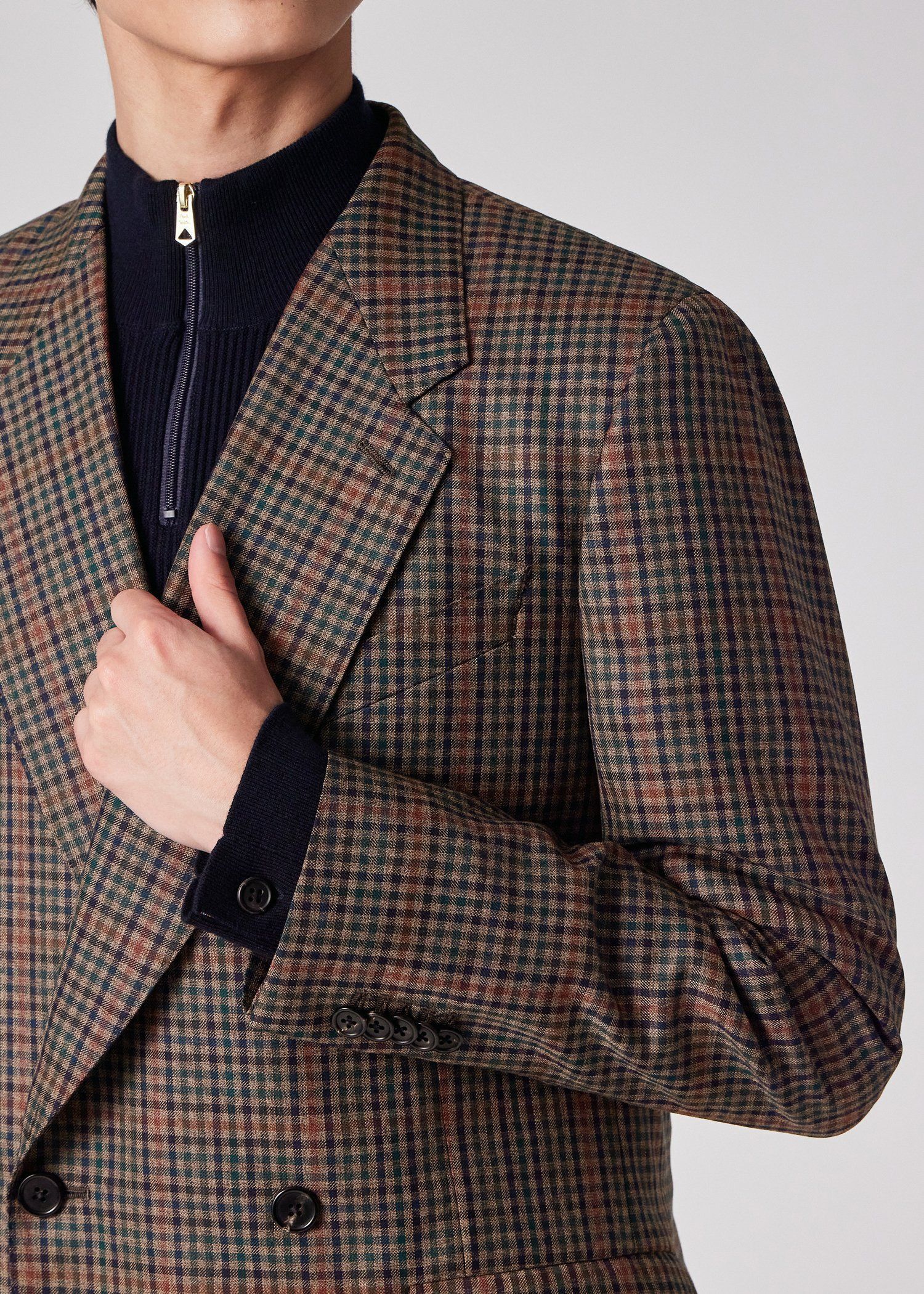 クラシックガンクラブチェック 2Bダブルブレストジャケット