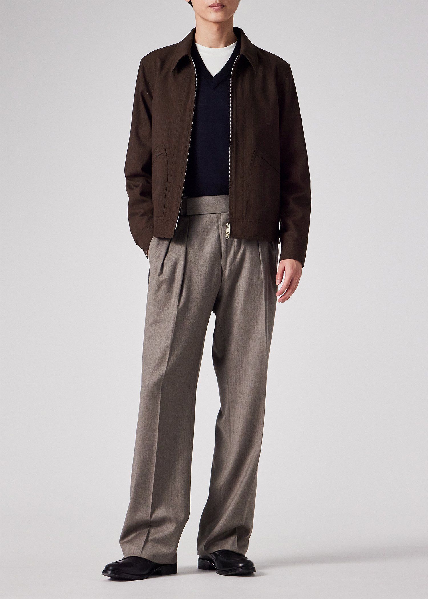 クラシックチョークストライプ ジップフロント ブルゾン ｜ポール・スミス