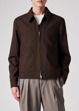 クラシックチョークストライプ ジップフロント ブルゾン ｜ポール・スミス