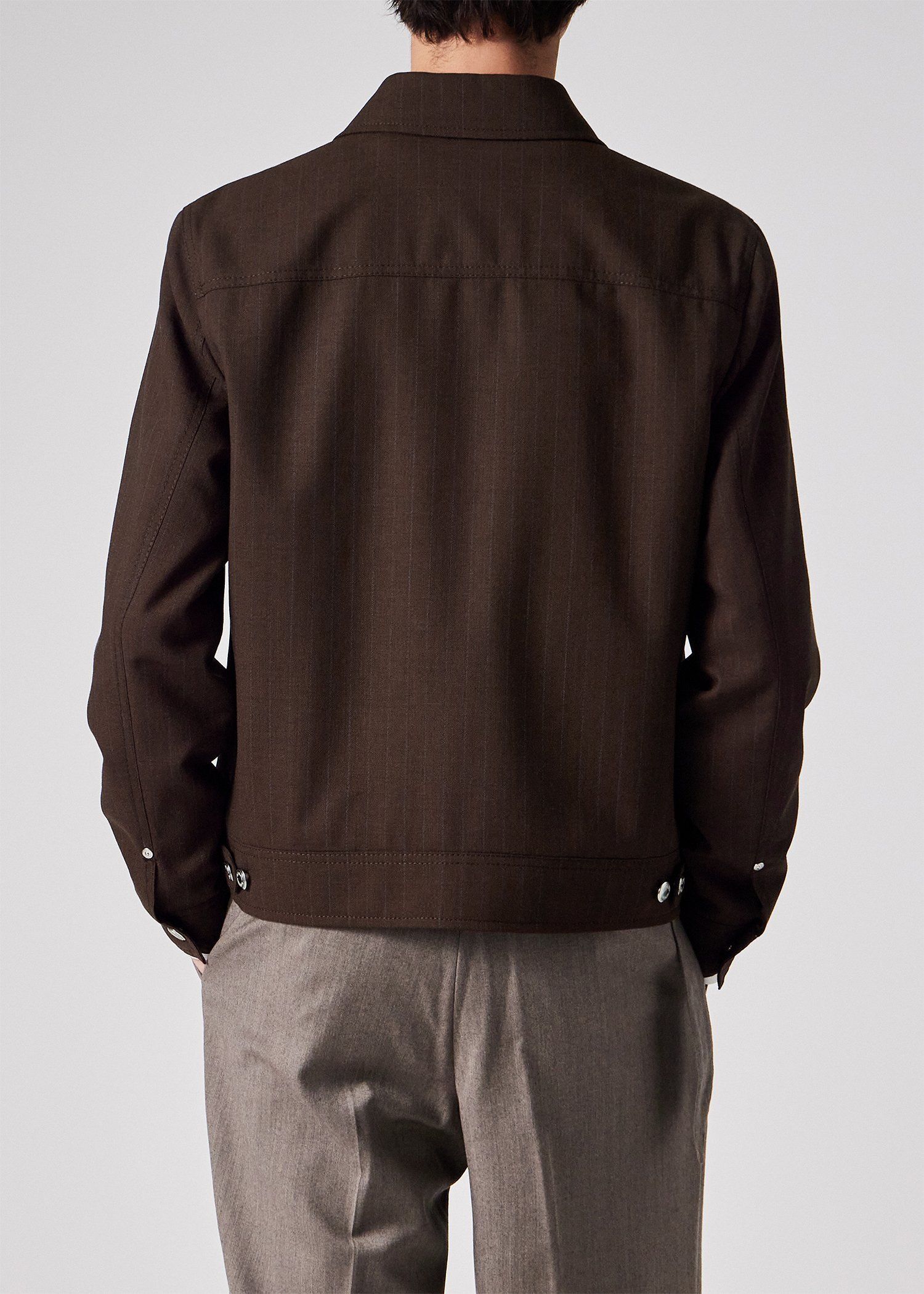 クラシックチョークストライプ ジップフロント ブルゾン ｜ポール・スミス