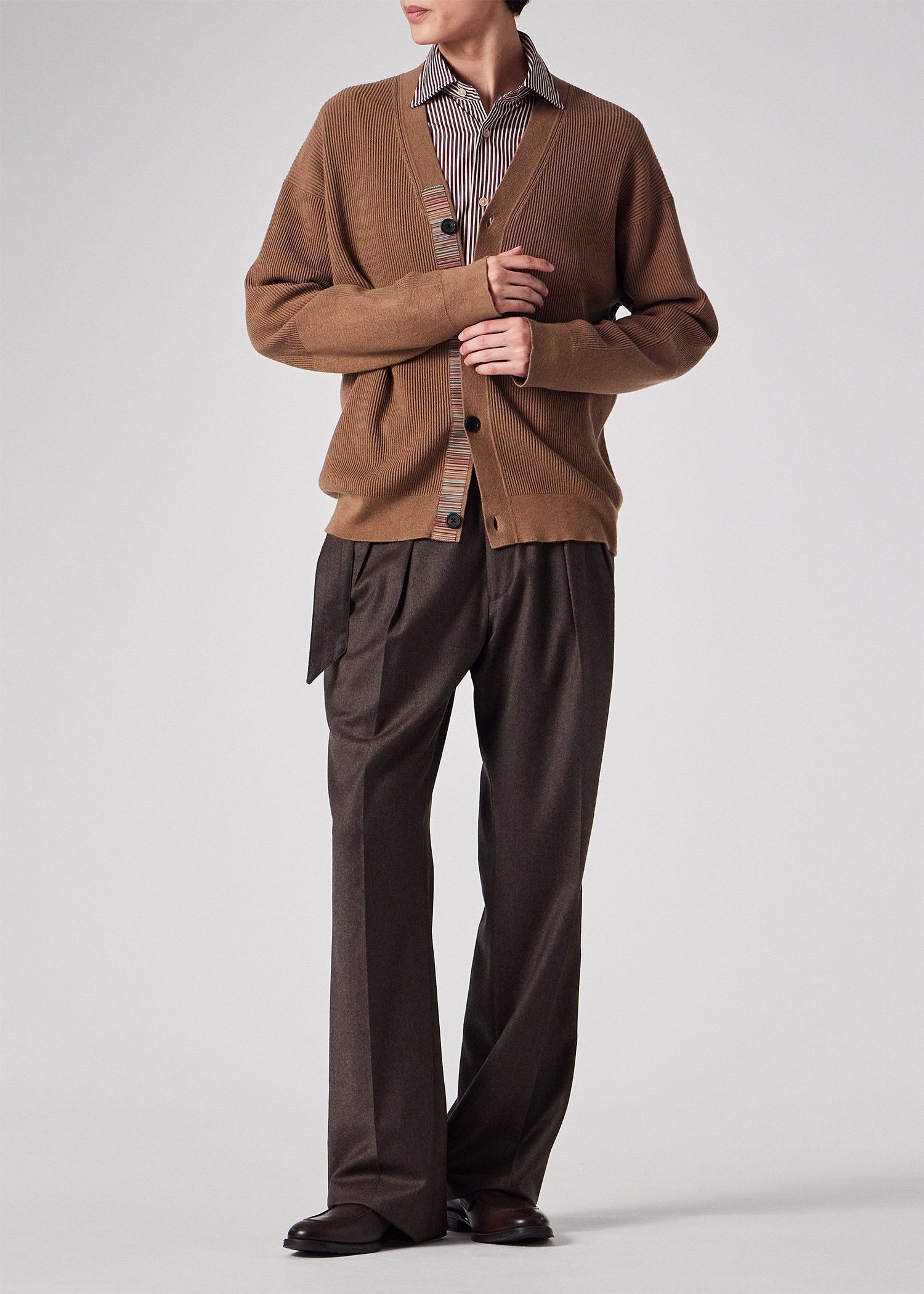 シグネチャーストライプテープ カーディガン