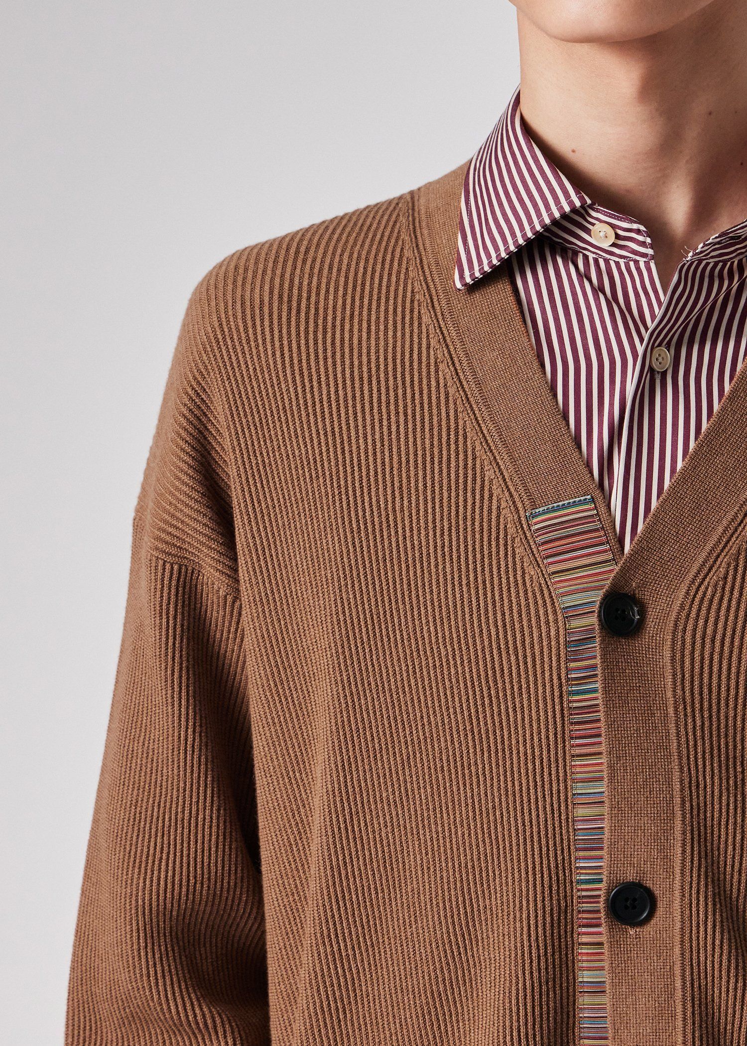 シグネチャーストライプテープ カーディガン