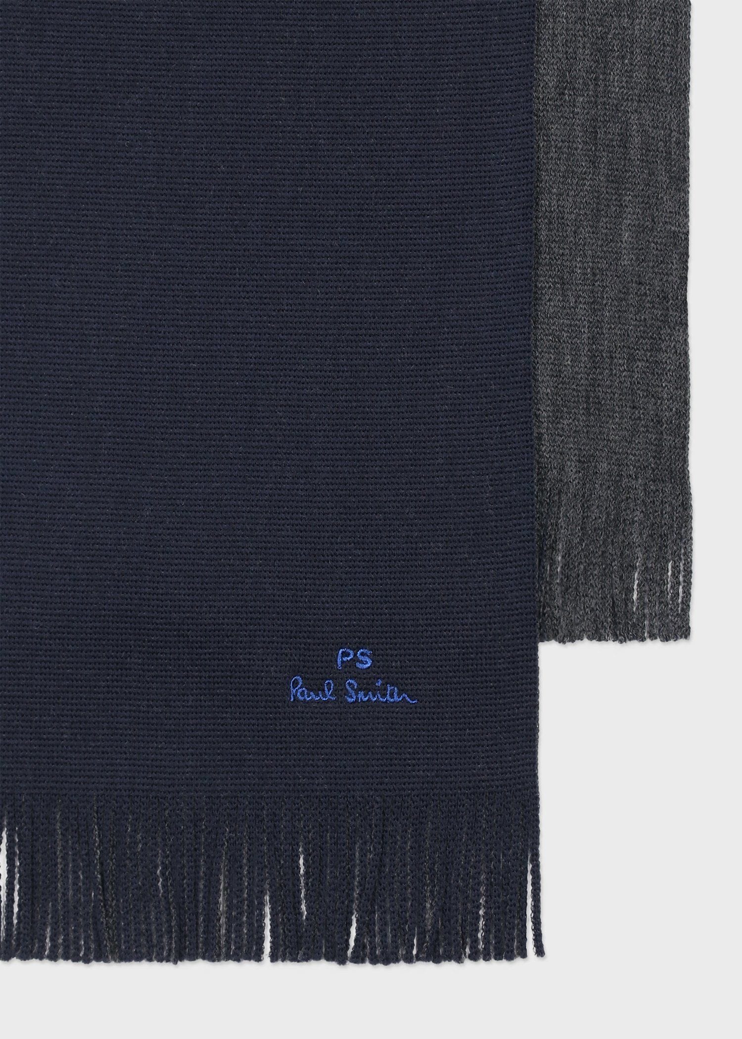 ☆未使用品☆ポールスミス  ソリッドラッセルマフラー ソリッドラッセル リバーシブル マフラー（ネイビー） ｜ポール・スミス