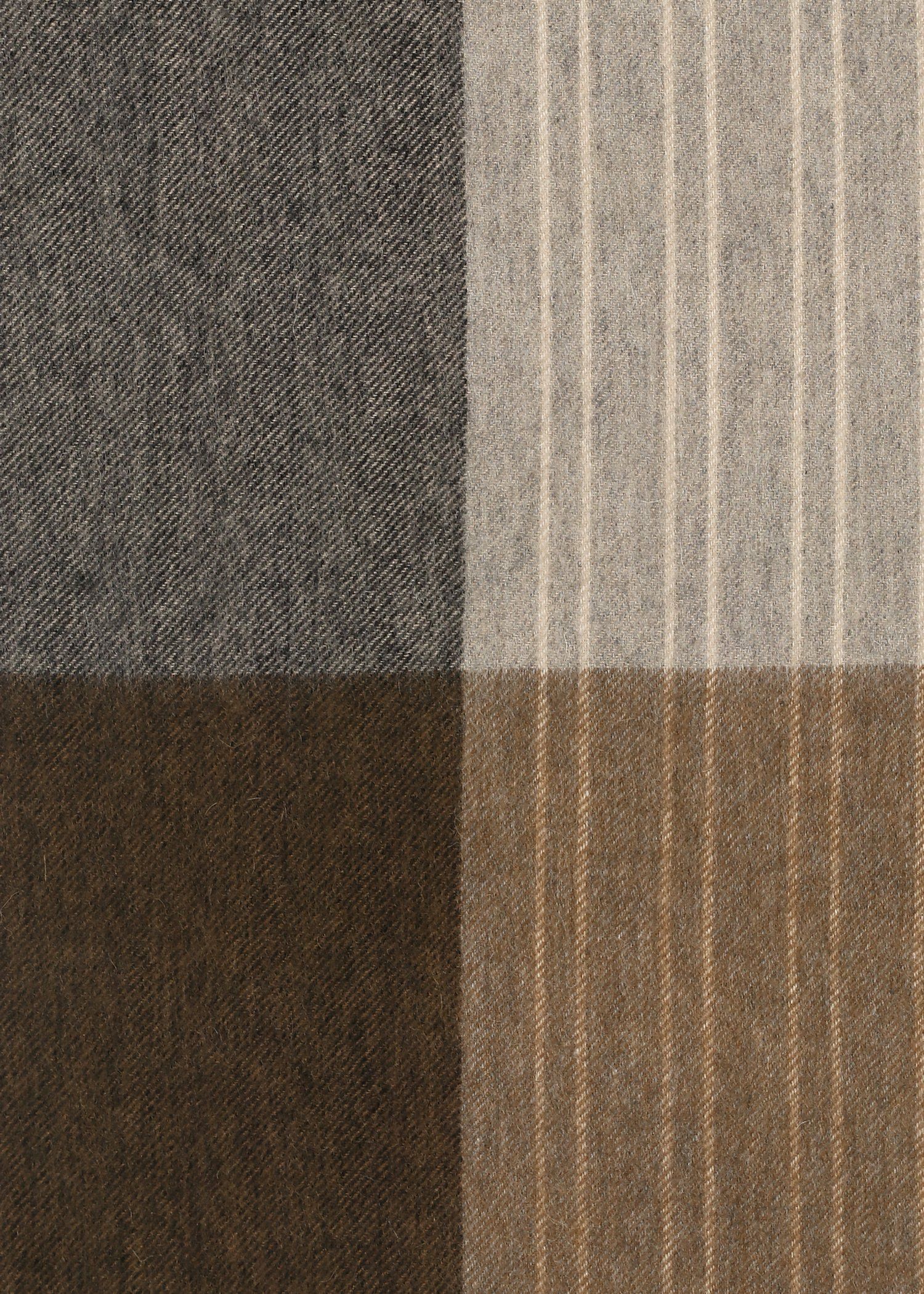 カラーブロッキング ストライプ カシミヤブレンド マフラー