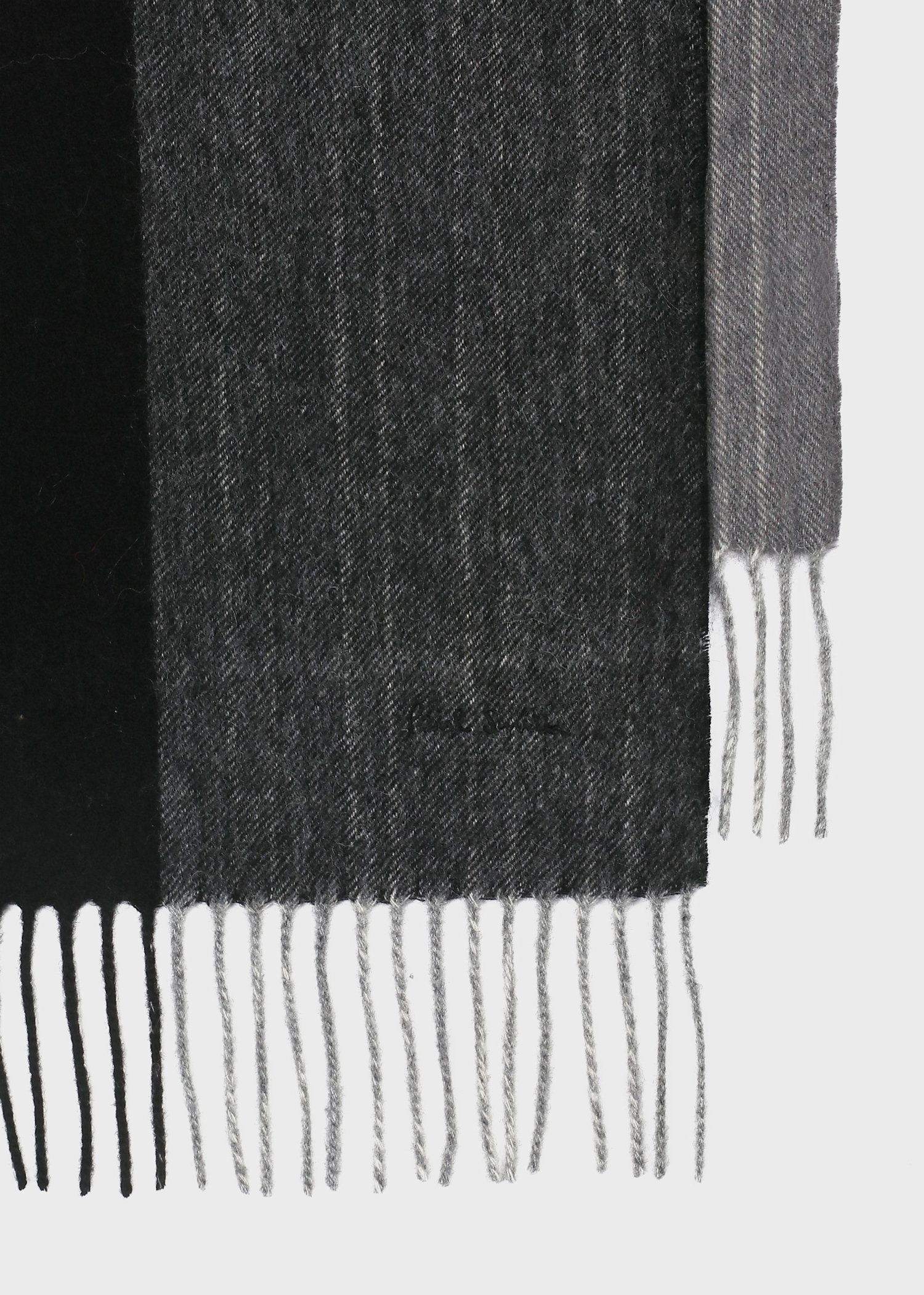 カラーブロッキング ストライプ カシミヤブレンド マフラー