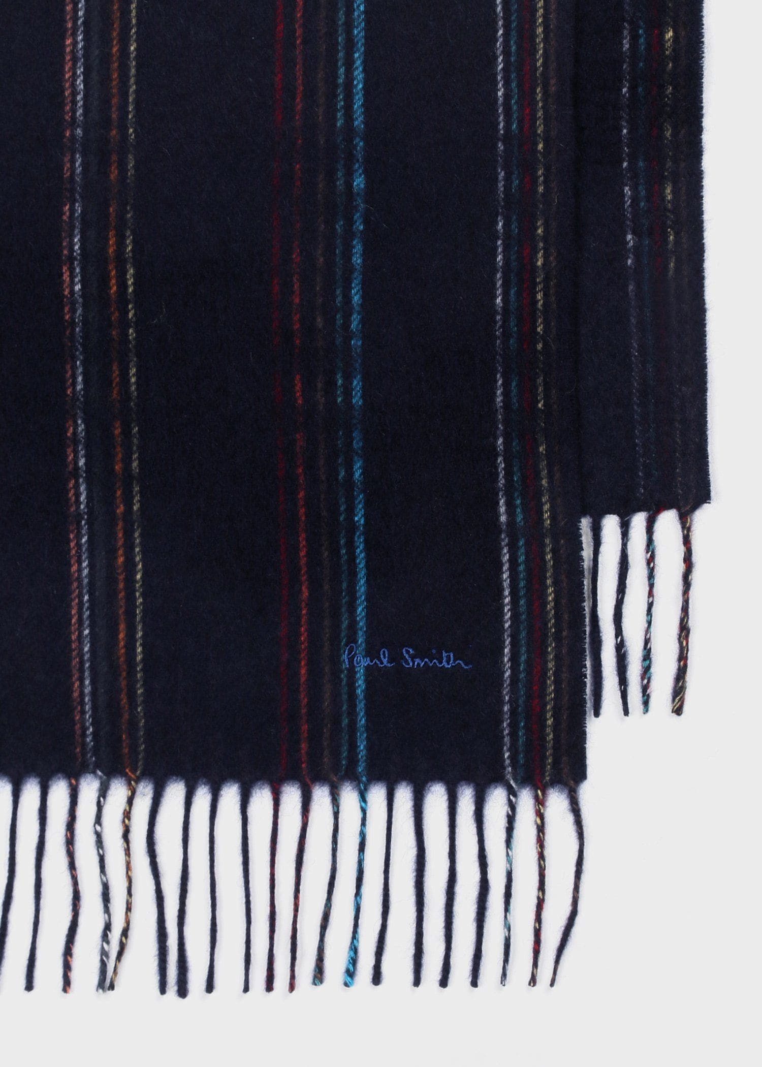 ランダムストライプ カシミヤ マフラー