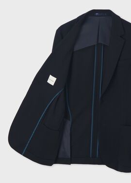 ストレッチジャージ シングル2Bジャケット（ネイビー） ｜ポール・スミス