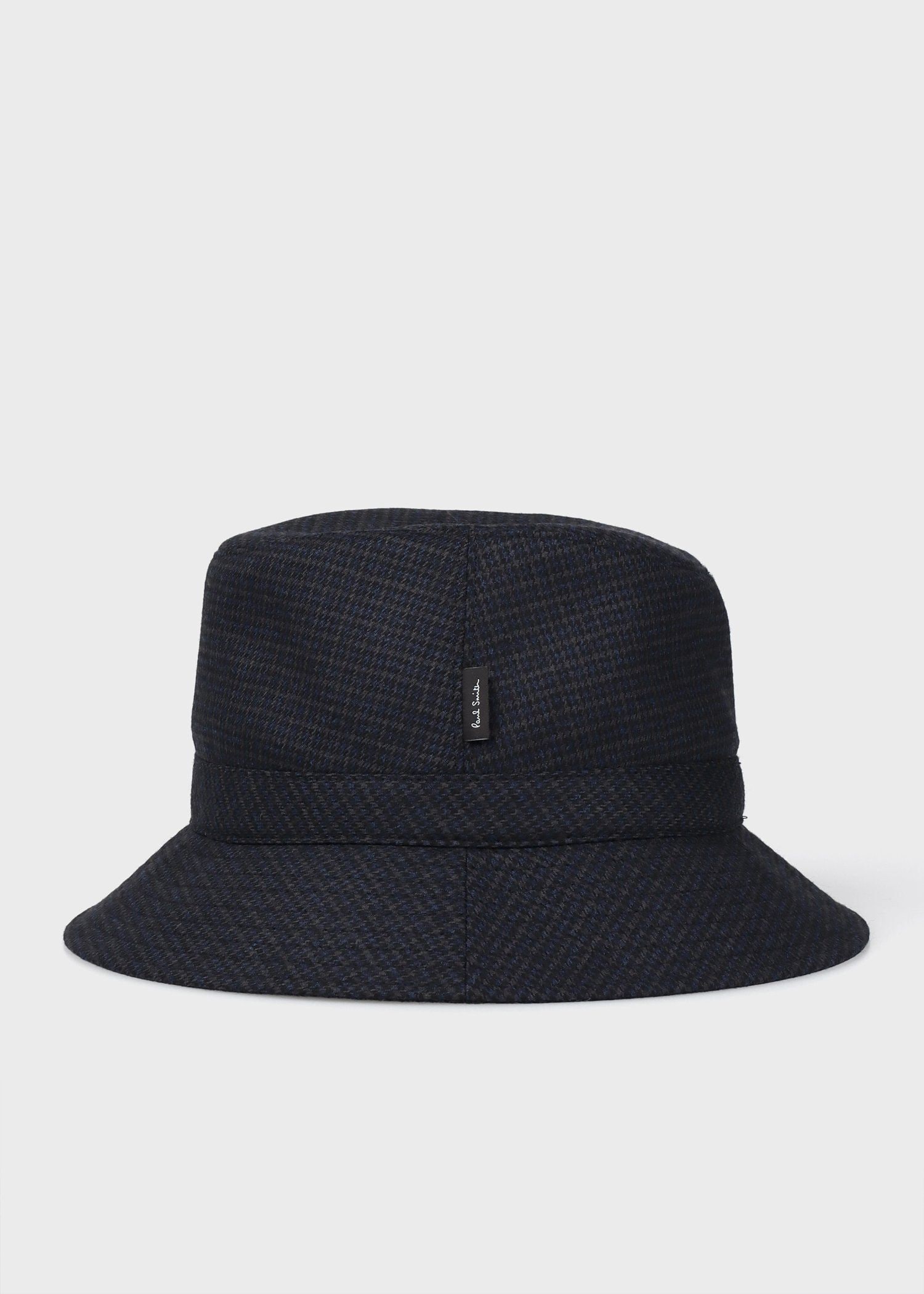 ウールチェック バケットハット