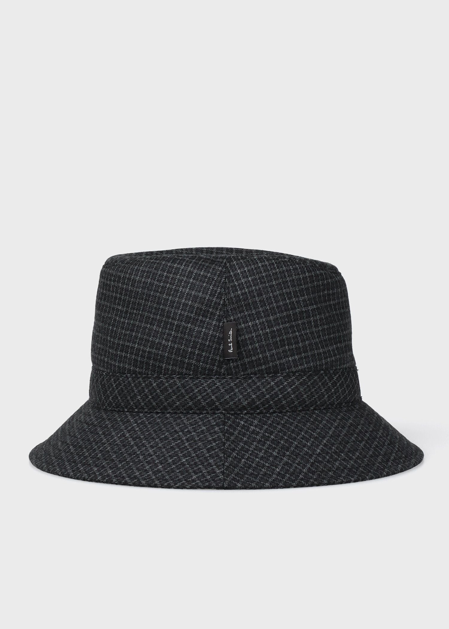 ウールチェック バケットハット