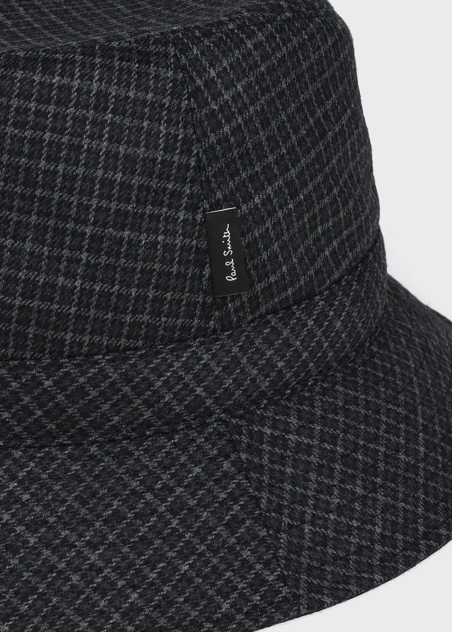 ウールチェック バケットハット