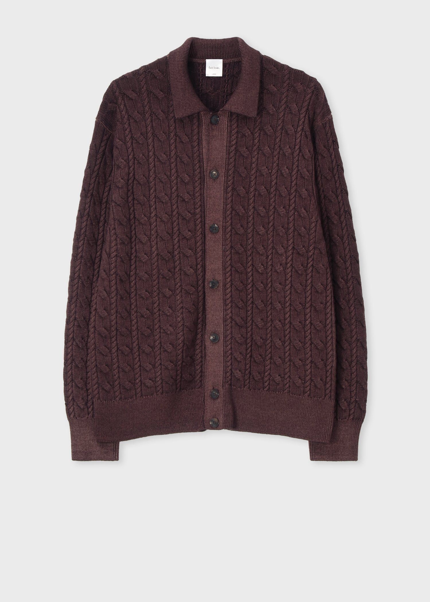 メランジダイ モダンカラード カーディガン（ボルドー） ｜ポール・スミス