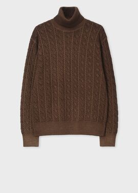 メランジダイ タートルネックニット（ダークブラウン） ｜ポール・スミス