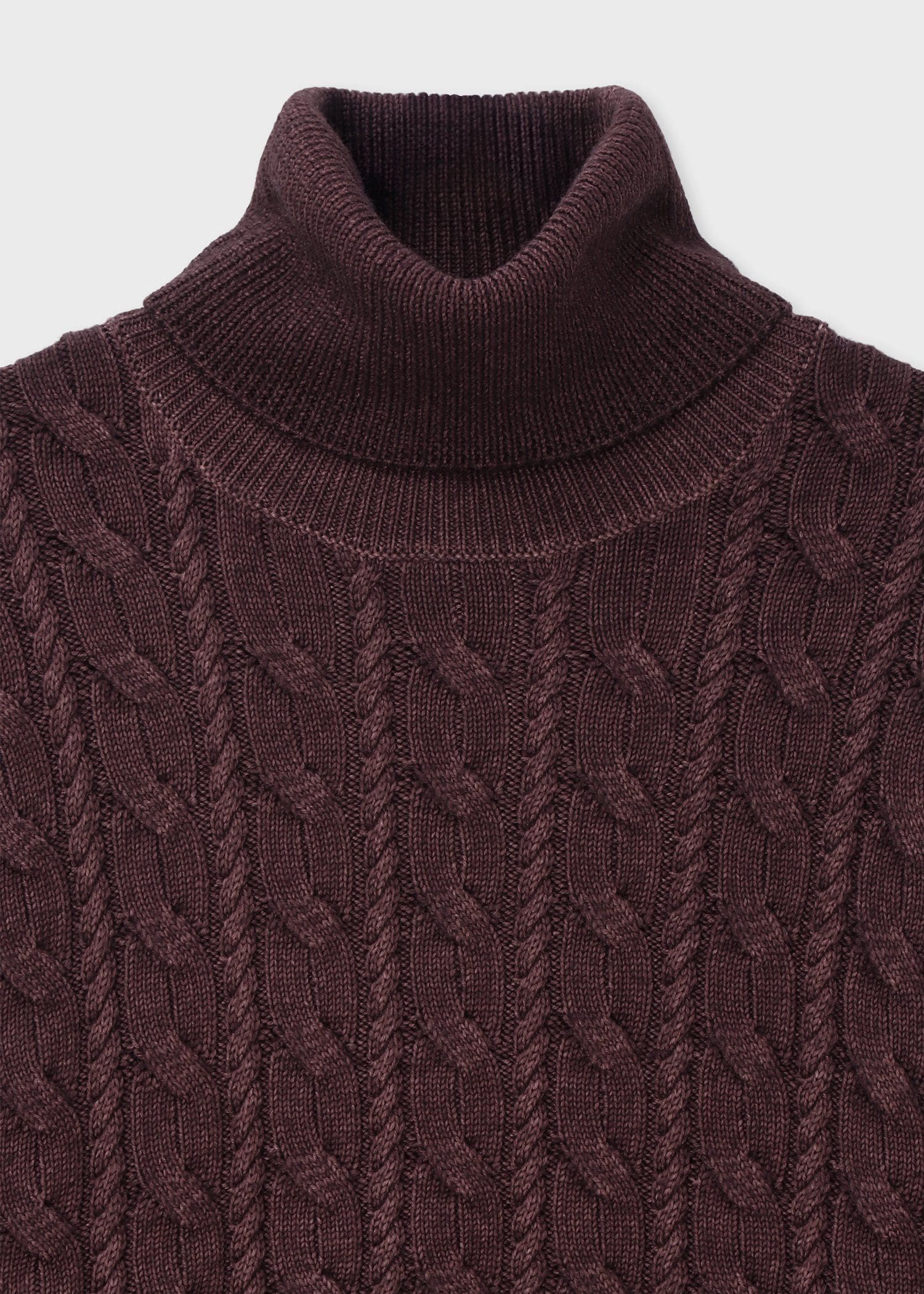 バーバリーロンドン タートルネック 薄手ニット ウール ボルドー 2 タグ付き メランジダイ タートルネックニット（ボルドー） ｜ポール・スミス