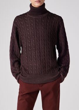 メランジダイ タートルネックニット（ボルドー） ｜ポール・スミス