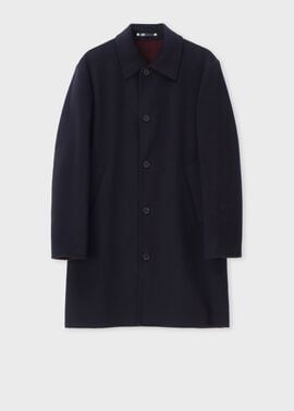 ウールビーバー ダブルフェイス ステンカラーコート