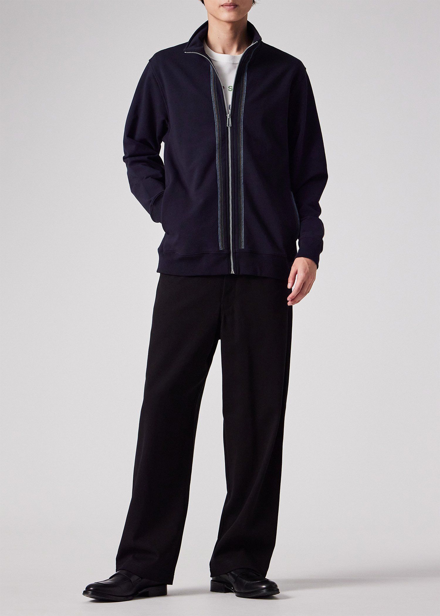 カラーストライプステッチ トラックジャケット