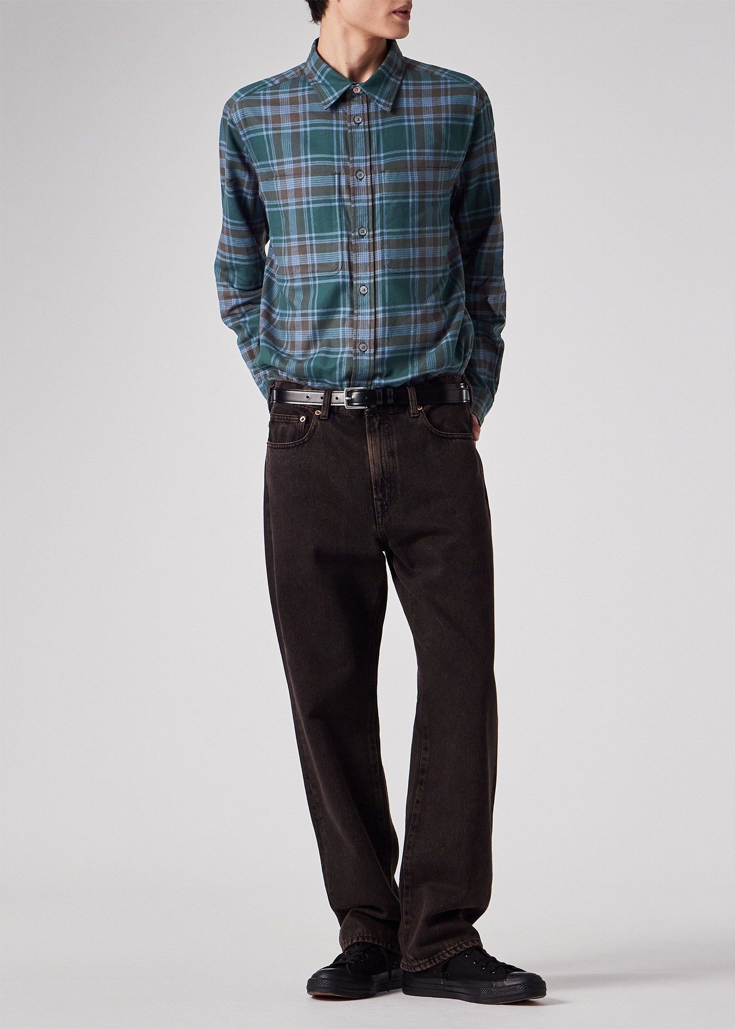 フランネルタータンチェック カジュアルシャツ