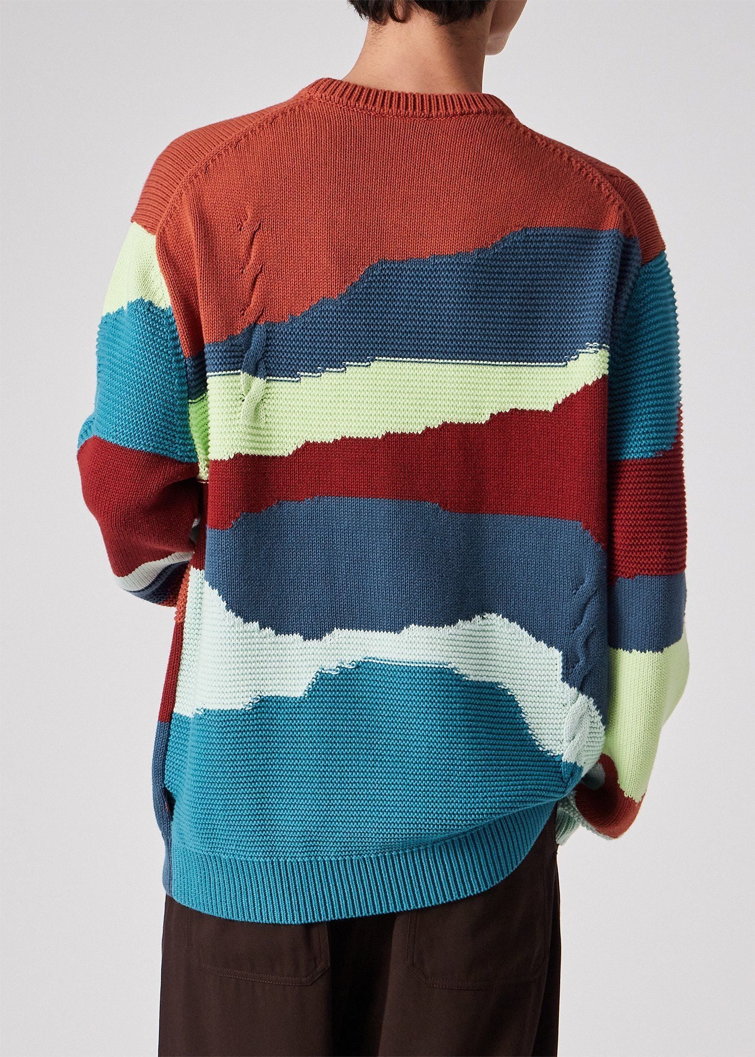 "Mountains" インターシャ クルーネックニット