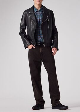 シープスキン ダブルライダースジャケット ｜ポール・スミス