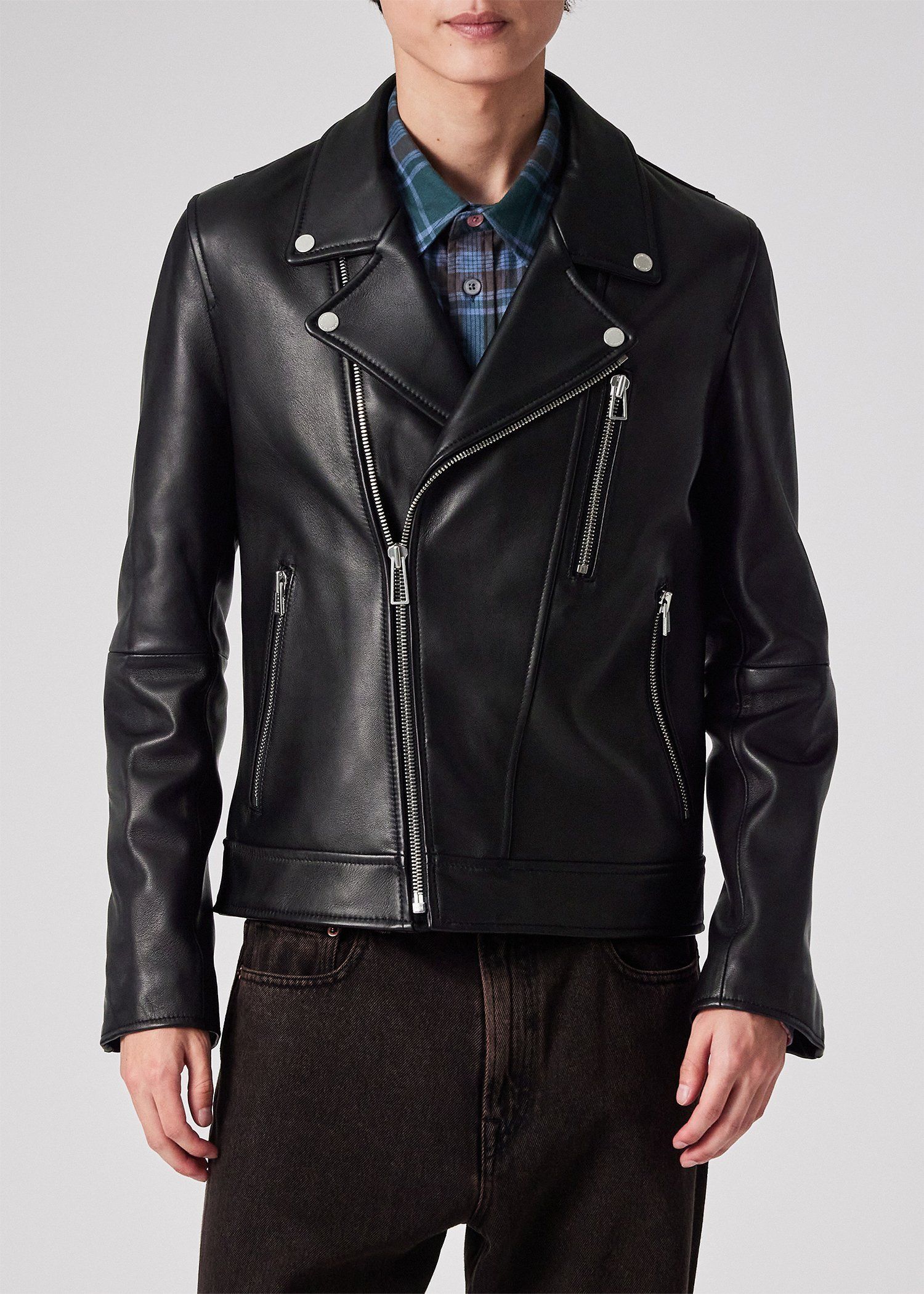 シープスキン ダブルライダースジャケット ｜ポール・スミス