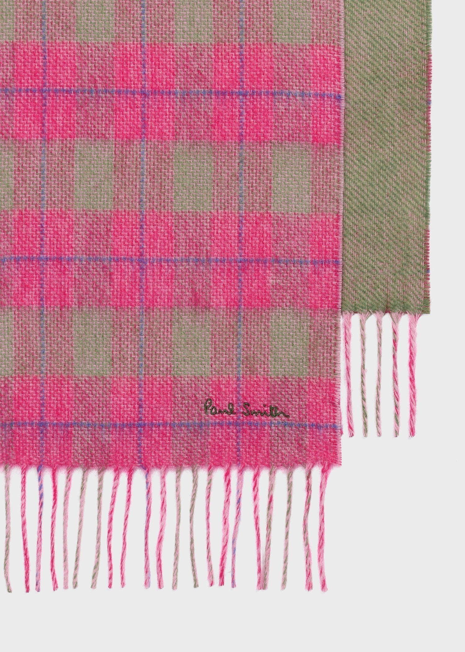 ウィメンズ オンブレ リバーシブル チェック マフラー