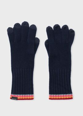 ウィメンズ ストライプ リブニット グローブ