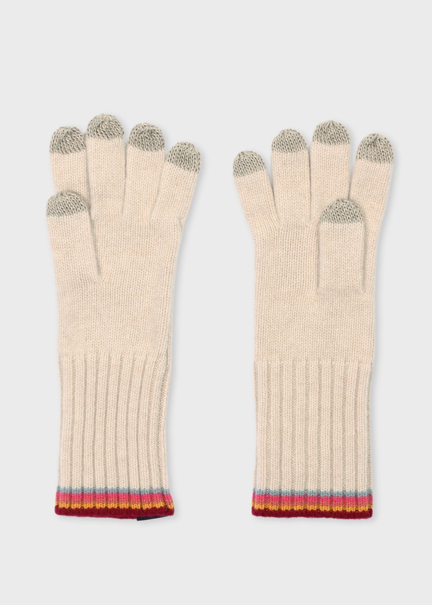 ウィメンズ ストライプ リブニット グローブ